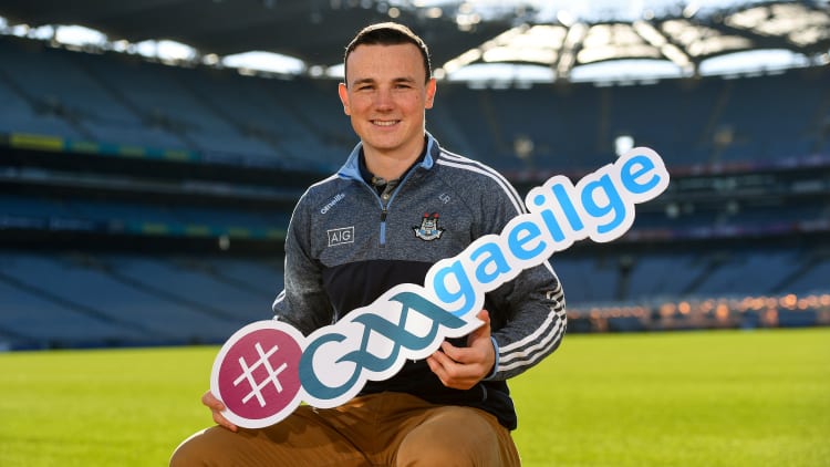 Dublin hurler Liam Rushe pictured at the #GAAGaeilge launch at Croke Park.
