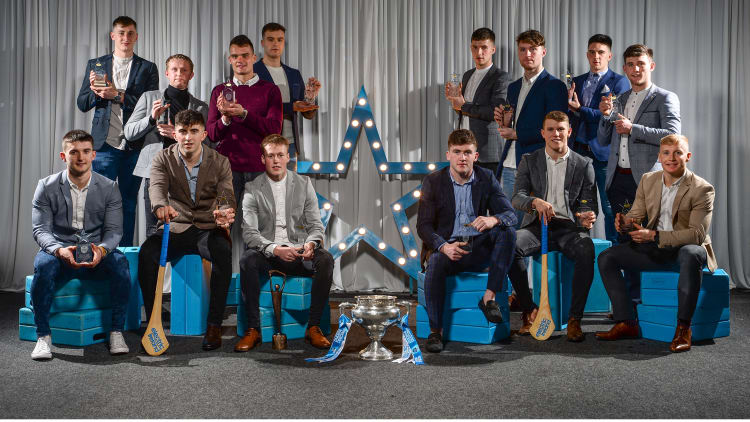 The Electric Ireland HE GAA Rising Star Hurling Team of the Year 2019.