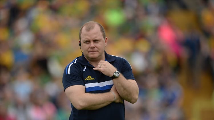 Cavan manager Mickey Graham watches the Ulster SFC Final unfold at St Tiernach's Park on Sunday.