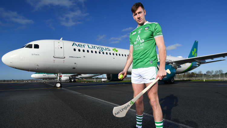 Diarmaid Byrnes pictured at the Aer Lingus Super 11's Jersey launch at Dublin Airport.
