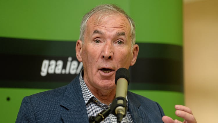The late Weeshie Fogarty pictured speaking at the GAA Football All-Ireland Senior Championship Series 2015 launch.