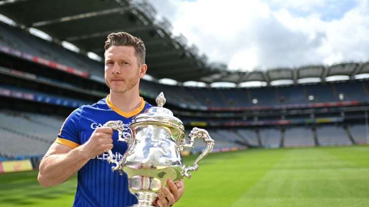 Mickey Quinn of Longford poses for a portrait during the Tailteann Cup launch at Croke Park in Dublin.