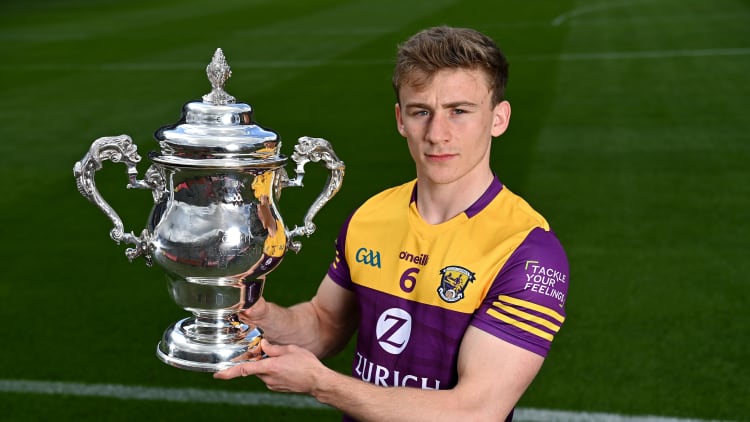 Martin O’Connor of Wexford poses for a portrait during the Tailteann Cup launch at Croke Park in Dublin.