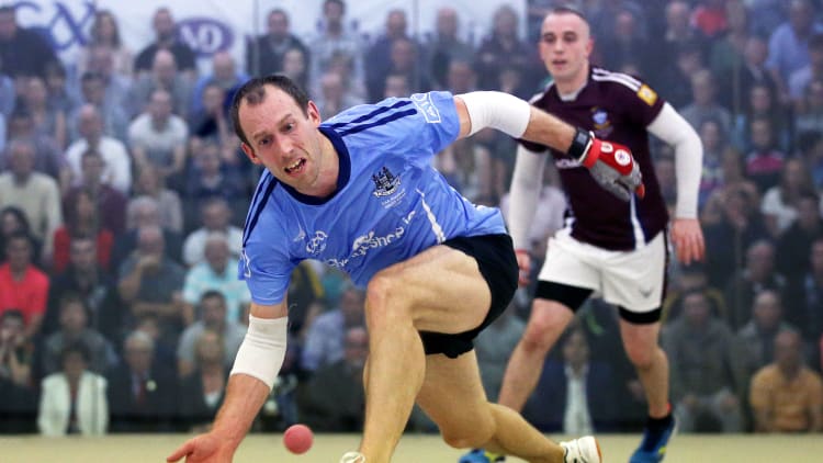 Eoin Kennedy competes in his 18th 60x30 All Ireland Handball final in 19 years at Croke Park on Saturday.