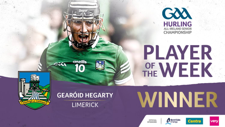 Gearóid Hegarty is this week's GAA.ie Hurler of the Week.