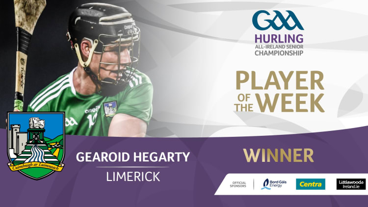 GAA.ie Hurler of the Week Gearoid Hegarty.
