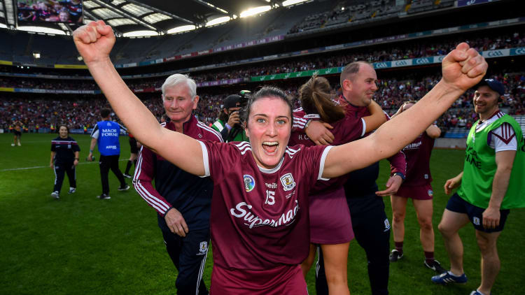 Galway forward Ailish O'Reilly celebrates at Croke Park.