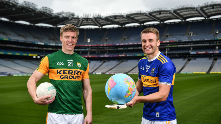 Tommy Walsh and John McGrath pictured at the launch of the FRS Recruitment partnership with GAAGO.