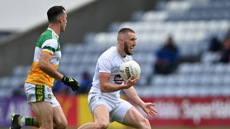 Neil Flynn, Kildare, and Colm Doyle, Offaly, in Leinster SFC action.