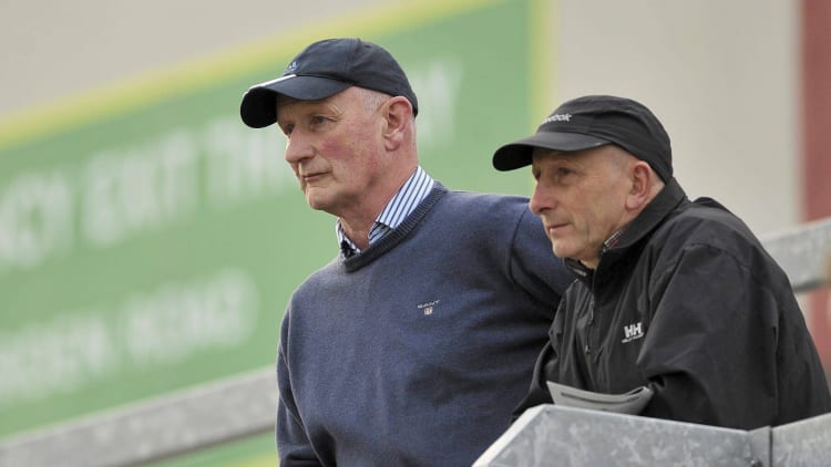 Kilkenny hurling manager, Brian Cody, right, pictured with the GAA's National Hurling Development Manager, Martin Fogarty.