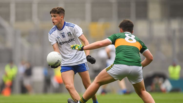 Aaron Mulligan played for Monaghan in the 2018 All Ireland Minor Semi-Final against Kerry at Croke Park.