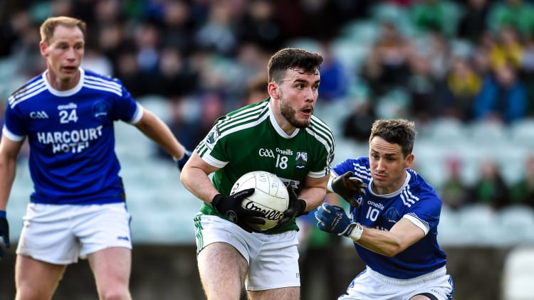Niall Friel, Gaoth Dobhair, and Kevin McGettigan, Naomh Conaill, in action during the Donegal SFC Final replay.