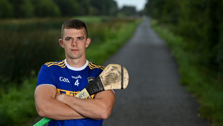 Ronan Maher of Tipperary during the 2021 GAA All-Ireland Senior Hurling Championship Launch in Tullamore, Offaly.