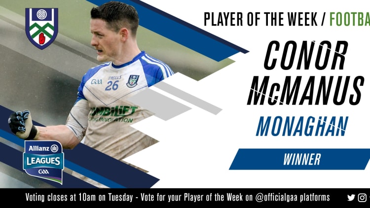 GAA.ie Footballer of the Week Conor McManus.