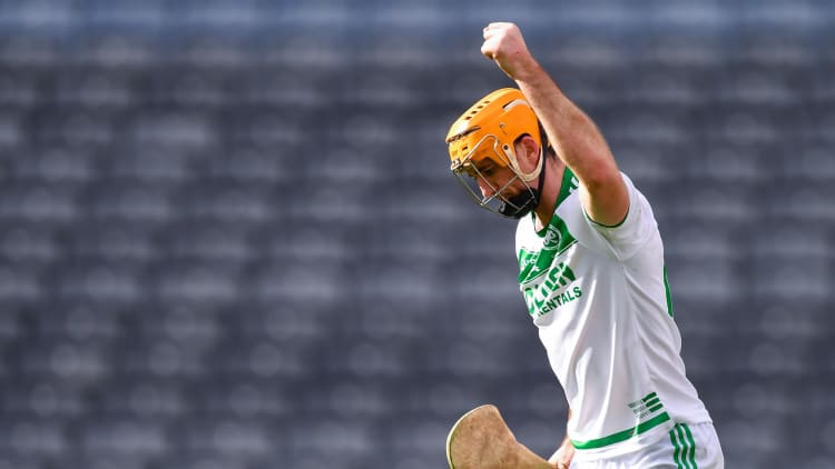 The impressive Colin Fennelly celebrates after scoring a first half goal for Ballyhale Shamrocks at Croke Park.
