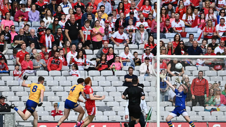 Conor Glass scored a brilliant first half goal for Derry against Clare at Croke Park.