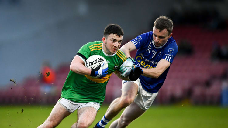 Conleth McGuckian, Glen in action against, Paul Sherlock, Scotstown.