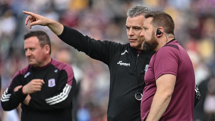 John Concannon, Pádraic Joyce, and Cian O'Neill pictured during the Connacht SFC Final.