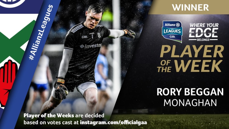 GAA.ie Footballer of the Week Rory Beggan.