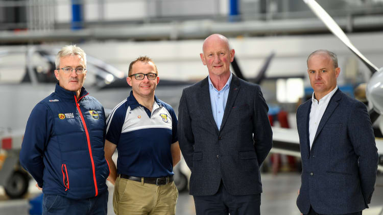 Colm Bonnar, Seoirse Bulfin, Brian Cody, and Micheal Donoghue pictured at the launch of the Leinster Championships.