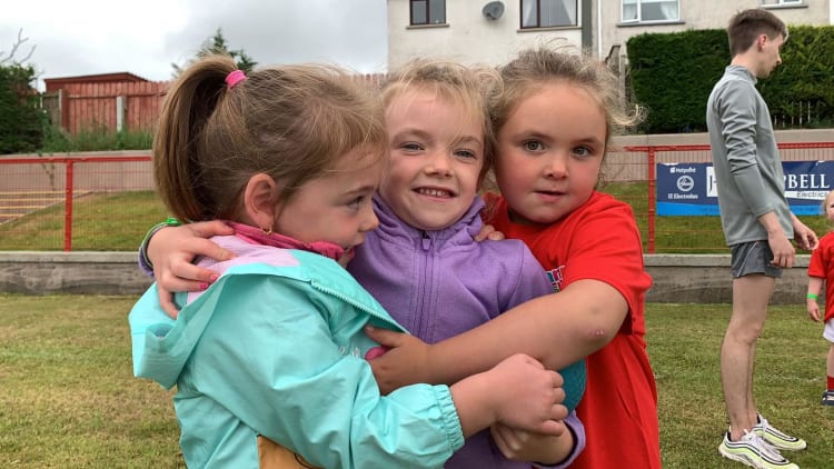 Happy children pictured at Camp Joshua this week.
