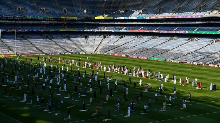 A general view of Croke Park during the celebration of Eid Al-Adha at Croke Park in Dublin.