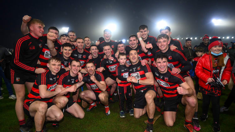 Ballygunner players and supporters celebrating at Páirc Uí Chaoimh.