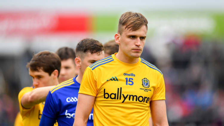 Roscommon captain Enda Smith during the pre-match parade before Sunday's Connacht SFC Final at Pearse Stadium.