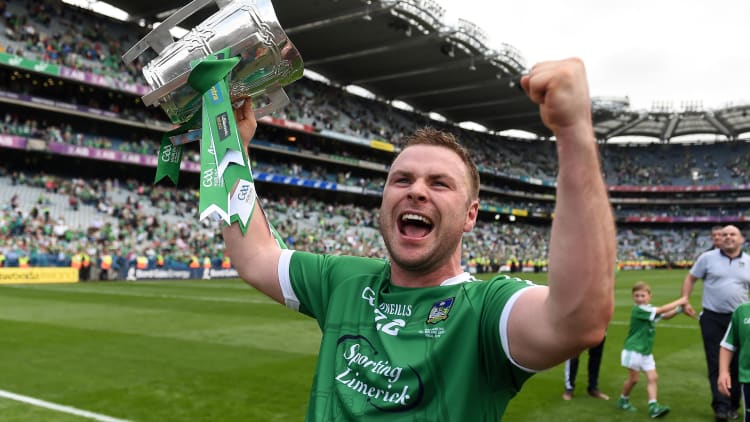 Richie McCarthy celebrates following the 2018 All Ireland SHC Final at Croke Park.