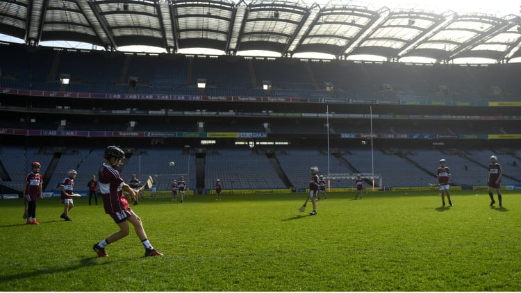 A general view of match action during the 2019 Littlewoods Ireland Ulster GAA Go Games Provincial Days’ in Croke Park in Dublin.
