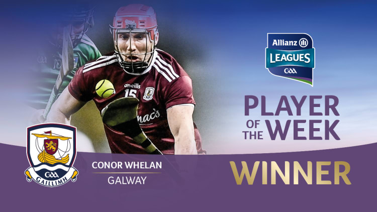 Galway's Conor Whelan is the GAA.ie Hurler of the Week.