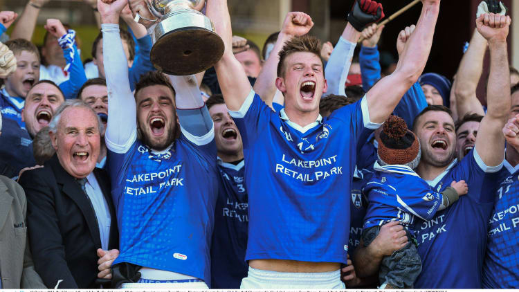 John Heslin celebrates winning the Westmeath SFC title in 2013