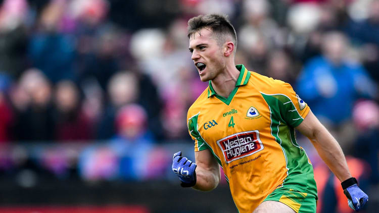 Corofin's Liam Silke celebrates after scoring the decisive goal at Tuam Stadium.
