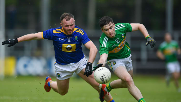 Ryan O'Rourke of Leitrim in action against Eoin Murtagh of Wicklow during the GAA Football All-Ireland Senior Championship Round 1 match between Leitrim and Wicklow at Avantcard Páirc Seán Mac Diarmada in Carrick-on-Shannon, Leitrim.