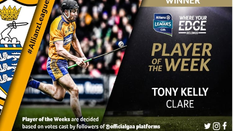 GAA.ie Hurler of the Week Tony Kelly.