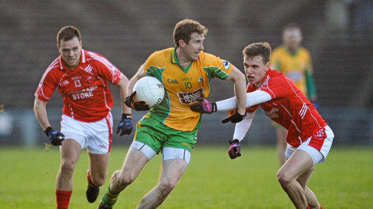 Gary Sice in action when Corofin defeated Ballintubber in the 2014 AIB Connacht Club SFC Final at Elverys MacHale Park.
