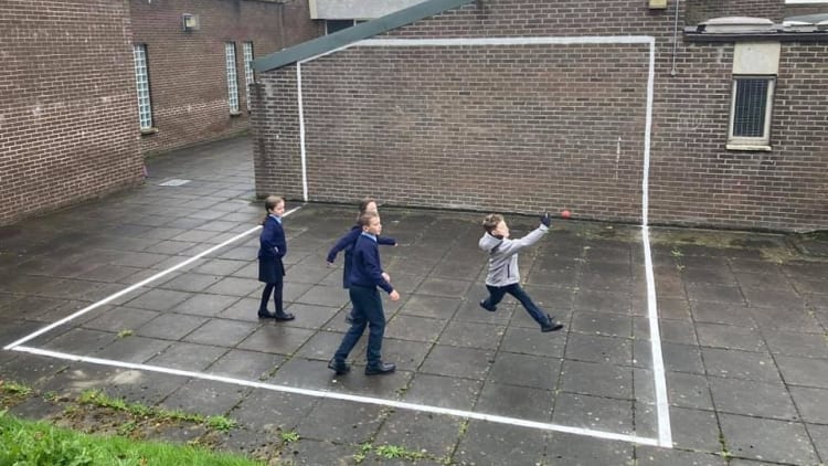 One wall handball, also known as Wallball, is becoming increasingly popular in Irish schools.