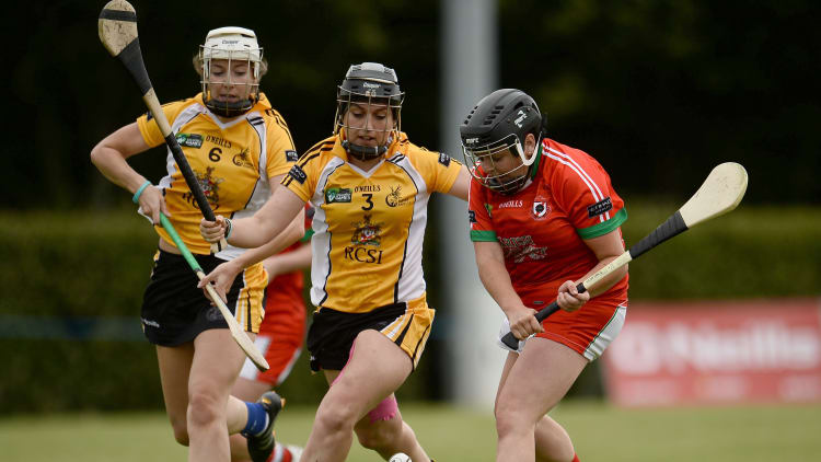 Irish-Born Camogie Action during the 2016 GAA World Games in Dublin.