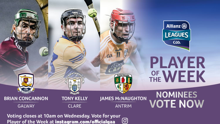 Brian Concannon, Tony Kelly, and James McNaughton are this week's nominees for GAA.ie Hurler of the Week.