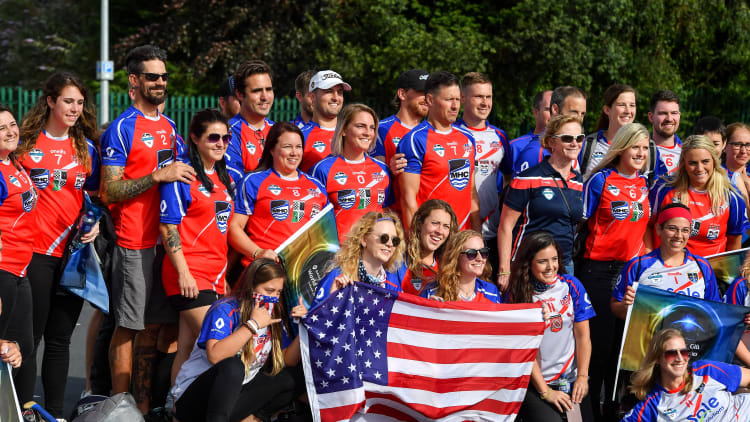 USGAA pictured at the 2019 Renault GAA World Games Opening Ceremony in Waterford.