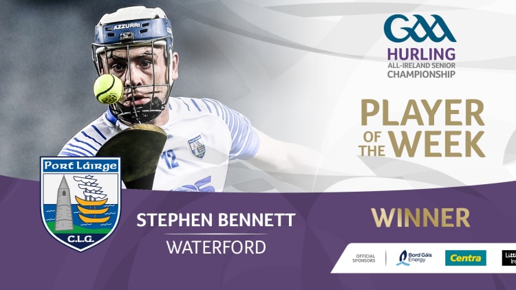 GAA.ie Hurler of the Week Stephen Bennett.