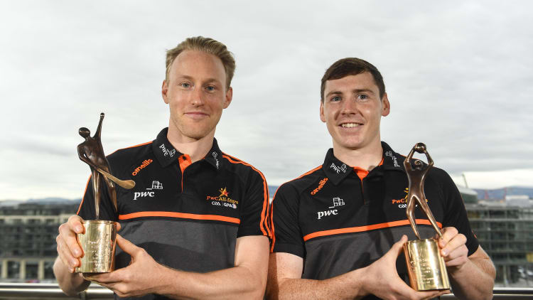 PwC GAA/GPA Players of the Month for June, footballer Jamie Brennan, Donegal, and hurler, Diarmuid O’Keeffe, Wexford.