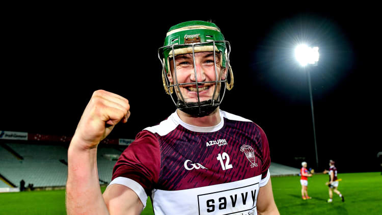 Conor Kenny of Borris-Ileigh celebrates after the AIB GAA Hurling All-Ireland Senior Club Championship semi-final between St Thomas' and Borris-Ileigh at LIT Gaelic Grounds in Limerick.