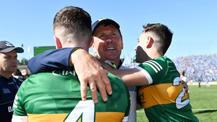 Kerry manager Jack O'Connor celebrates after his side's victory in the GAA Football All-Ireland Senior Championship Semi-Final match between Dublin and Kerry at Croke Park in Dublin.