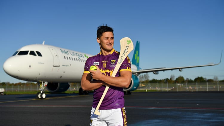 Lee Chin pictured at the Aer Lingus Super 11's Jersey launch at Dublin Airport.