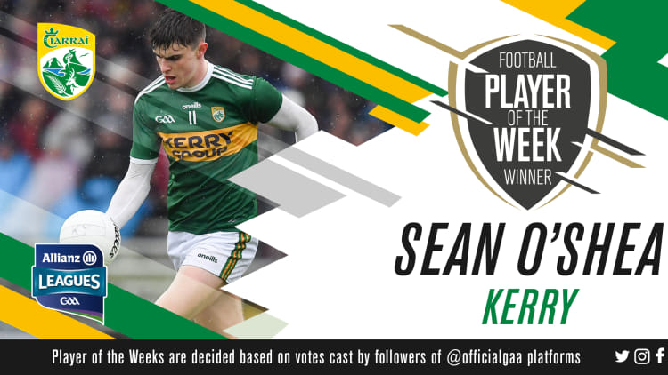 GAA.ie Footballer of the Week Sean O'Shea.