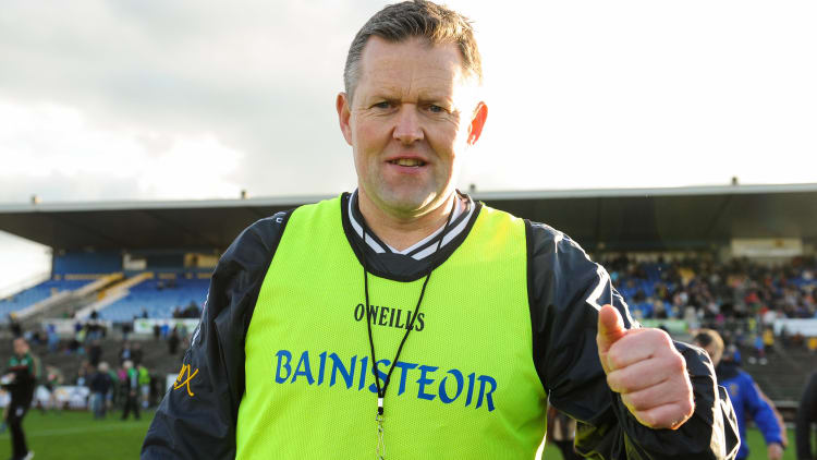 Clann na Gael manager Feargal Shine celebrates victory after the Roscommon County Senior Club Football Championship Final match between Clann na Gael and St Brigid's at Dr Hyde Park, Roscommon.