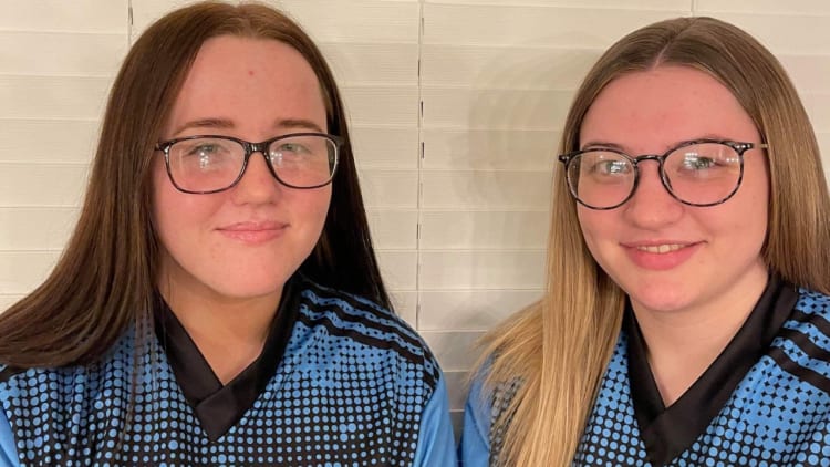 Sisters Emily and Chloe O'Loughlin are two of the 28 Strabane teenagers taking part in the Dermot Earley Youth Leadership Initiative.