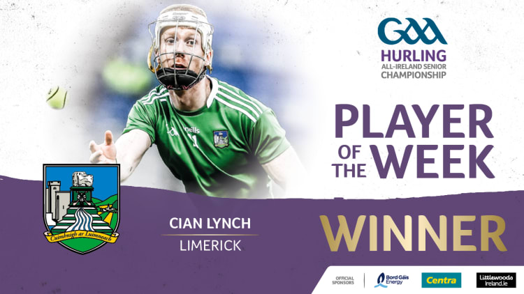 The public has voted Limerick's Cian Lynch the GAA.ie Hurler of the Week.