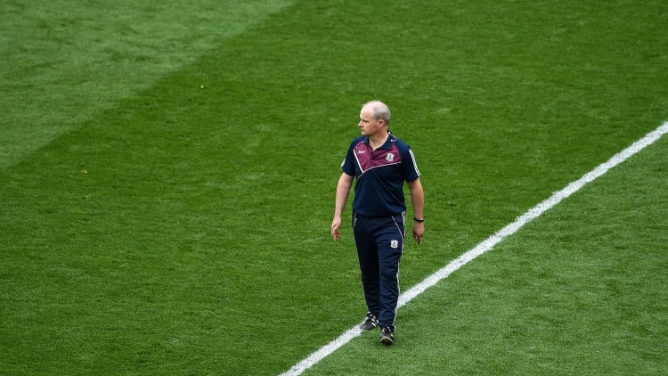 Galway manager Mícheál Donoghue during the All Ireland SHC Final at Croke Park.